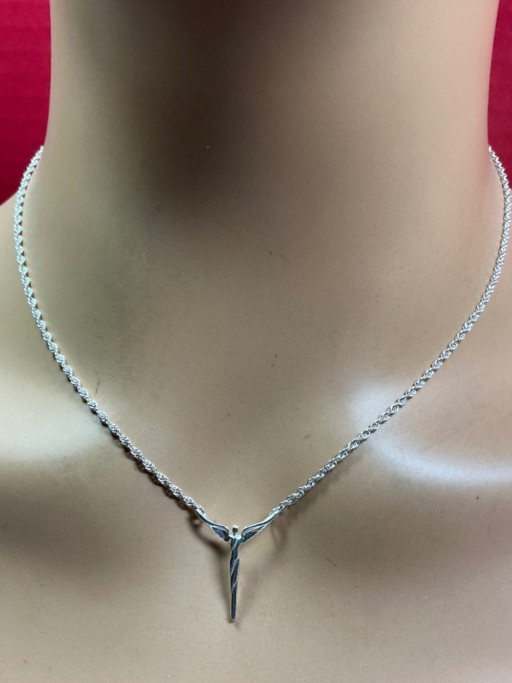 STEVEN LAVAGGI ANGEL OF RECONCILIATION Pendant Necklace. 17.75” long